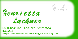 henrietta lackner business card